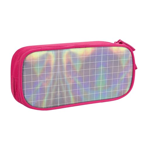 WYYDPPLK Reflektierendes quadratisches Federmäppchen mit Volldruck-Design, strapazierfähiges Oxford-Tuch, Federmäppchen für Schule, Büro und Reisen, Aufbewahrungstasche mit mehreren Fächern für Stifte von WYYDPPLK