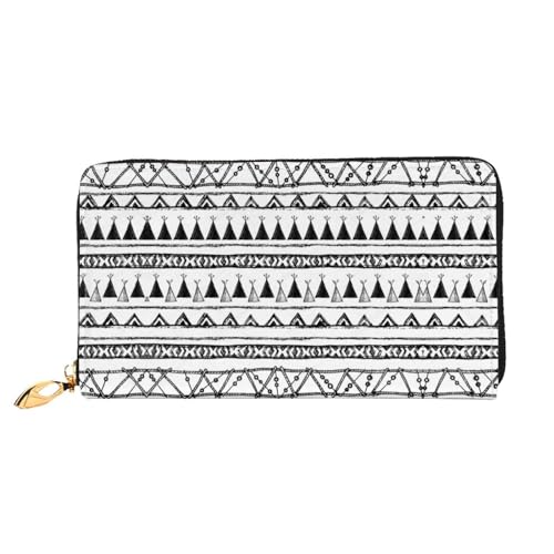 WYYDPPLK Rosa Giraffe Textur Print Deluxe Leder Lange Clutch Geldbörse - Volldruck, doppelseitig, langlebig mit überlegener Speicherkapazität, Indianerische Muster, Einheitsgröße von WYYDPPLK