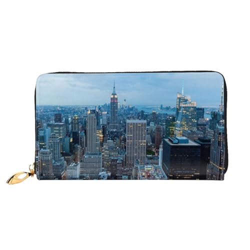 WYYDPPLK Rosa Giraffe Textur Print Deluxe Leder Lange Clutch Geldbörse - Volldruck, doppelseitig, langlebig mit überlegener Speicherkapazität, New York Fashion City, Einheitsgröße von WYYDPPLK