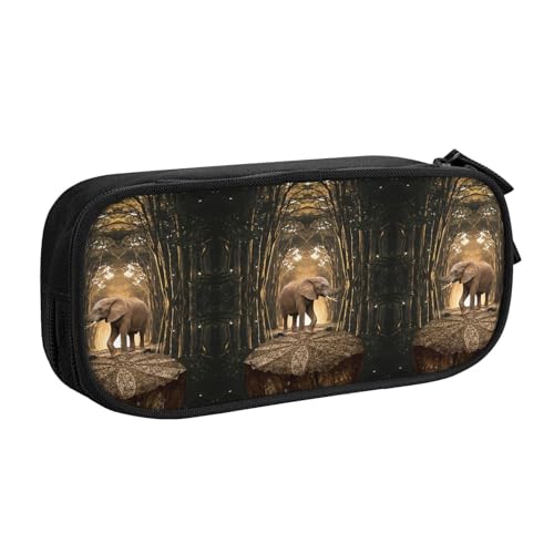 WYYDPPLK Skulptur-Elefanten-Federmäppchen mit Volldruck-Design, strapazierfähiges Oxford-Tuch, Federmäppchen für Schule, Büro & Reisen, Multi Pocket Aufbewahrungstasche für Stifte, Make-up & Zubehör WYYDPPLK Skulptur-Elefanten-Federmäppchen mit Volldruck-Design, strapazierfähiges Oxford-Tuch, Federmäppchen für Schule, Büro & Reisen, Multi Pocket Aufbewahrungstasche für Stifte, Make-up & Zubehör von WYYDPPLK