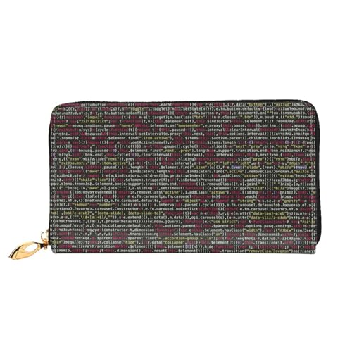 WYYDPPLK Stars and Happy Fathers Day Print Deluxe Leather Long Clutch Wallet - Full-Print, Double-Sided, Durable with Superior Storage Capacity, Programmiercode, Einheitsgröße von WYYDPPLK
