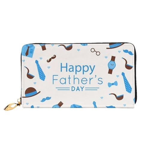 WYYDPPLK Stars and Happy Fathers Day Print Deluxe Leather Long Clutch Wallet - Full-Print, Double-Sided, Durable with Superior Storage Capacity, Vatertag Love Dad, Einheitsgröße von WYYDPPLK