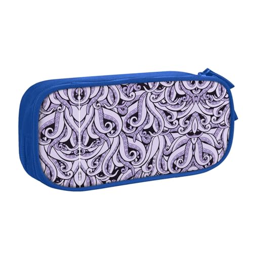 WYYDPPLK The Sea Federmäppchen mit Volldruck-Design, strapazierfähiges Oxford-Tuch, Federmäppchen für Schule, Büro & Reisen, Multi Pocket Aufbewahrungstasche für Stifte, Make-up & Zubehör, blau von WYYDPPLK