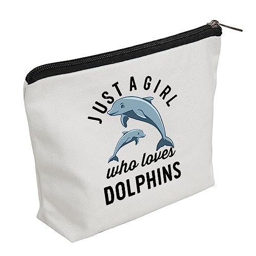 WZJHCL Delphin Reisetasche Just A Gir Who Loves Delphin Make-up-Tasche Delphin Aufbewahrungstasche Crazy Dolphin Lady Survival Kit Delphin Liebhaber Geschenk für Frauen, Delfin, modisch von WZJHCL
