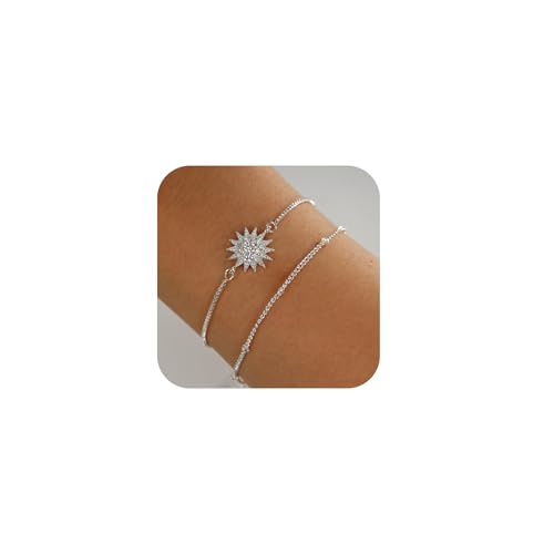 Kreuz-Armband für Damen, zierliche 14 Karat vergoldete Perlen, Brautjungfern-Armbänder für Frauen, kleines Handgelenk, trendige, dünne Kette, Sonnenblumen-Armband, Goldschmuck für Frauen, Taufgeschenk Kreuz-Armband für Damen, zierliche 14 Karat vergoldete Perlen, Brautjungfern-Armbänder für Frauen, kleines Handgelenk, trendige, dünne Kette, Sonnenblumen-Armband, Goldschmuck für Frauen, Taufgeschenk von WZJLY