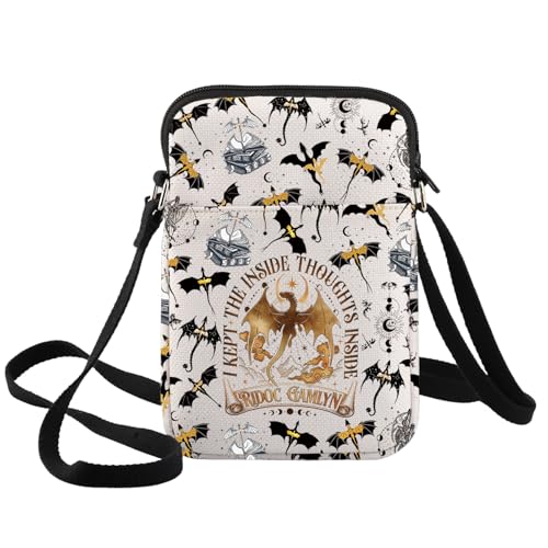 WZMPA 4th Wing Dragon Crossbody Bag Fantasy Reader Bookish Shoulder Bag Dragon Wing Merch, Ridoc Gamlyn Cb, medium von WZMPA