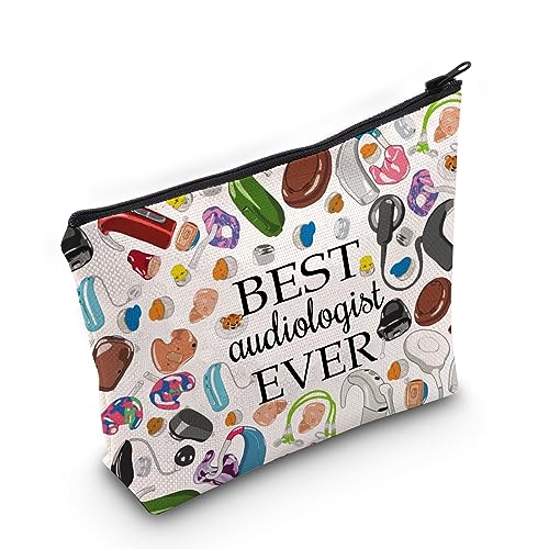 WZMPA Audiologie Kosmetik Make-up Tasche Audiologen Wertschätzung Geschenke Best Audiologe Ever Travel Zipper Pouch Bag For Audiology Teacher Student, Best Ever, Fit von WZMPA