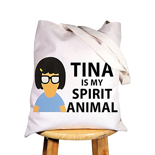 WZMPA Burger Kosmetiktasche Tina Fans Geschenk Tina Is My Spirit Tier Make-up Reißverschluss Tasche für Frauen Mädchen, Tina Spirit Tragetasche mit Tiermotiv von WZMPA