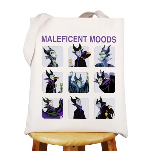 WZMPA Bösewichte Maleficent Tragetasche Hexe böse Königin Fans Geschenk Bösewichte Stimmungen Umhängetasche für Filmfans, Maleficent Stimmungen Tg, Large von WZMPA