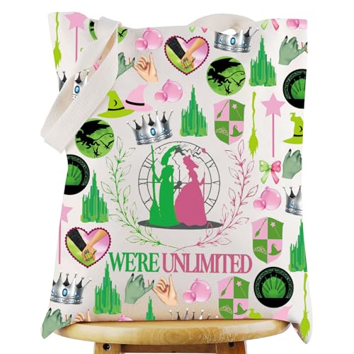 WZMPA Musik-Tragetasche, Theatergeschenk, "We're Unlimited", Schultertasche, Theater, Drama, Musik-Merch, Were Unlimited - T, Large von WZMPA