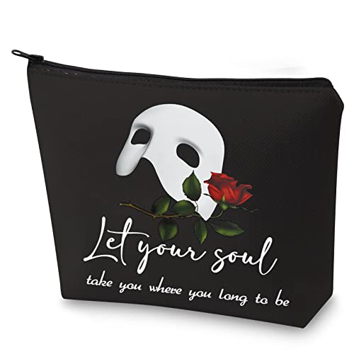 WZMPA Broadway Make-up-Tasche für Musiktheater, mit Reißverschluss, Motiv: Phantom-Fans, Geschenk für Damen und Mädchen, Let Your Soul, Passform: von WZMPA