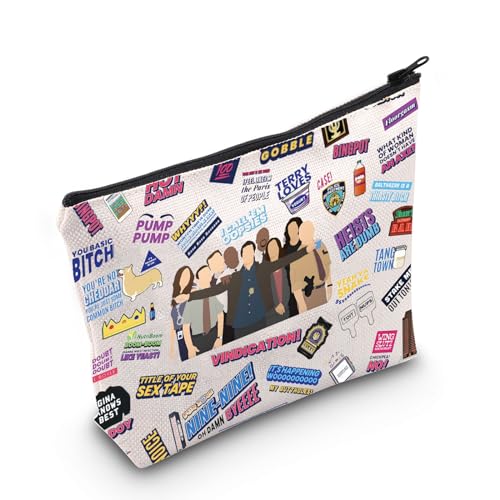 WZMPA Brooklyn 99 Kosmetiktasche Jake & Amy & Schmidt & Gina & Holt Fans Geschenk Brooklyn 99 Charakter Make-up Reißverschlusstasche Tasche Brooklyn 99 Merch, Neun-Neun, Fit von WZMPA