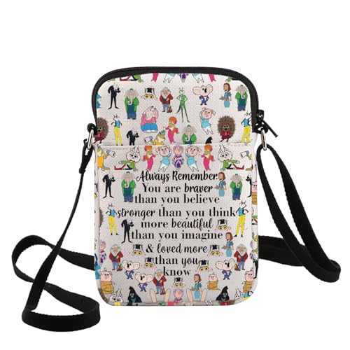 WZMPA Buster Moon Umhängetasche Rosita & Mike Fans Geschenk You Are Braver Stronger Beautiful Than You Know Ash Umhängetasche Johnny Merch, Always Buster Moon Cb, medium von WZMPA