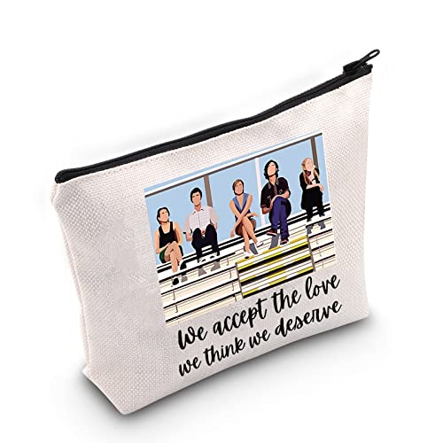 WZMPA Charlie and Sam Fans Kosmetiktasche Make-up-Tasche Being Wallflower Movie Inspired Gift We Accept The Love We Think We Deserve Zipper Pouch For Women Girls, We Accept Love, Passform von WZMPA