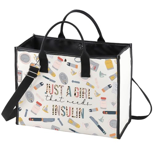 WZMPA Diabetes-Insulin-Make-up-Tasche, Diabetes-Bewusstseinsgeschenk, "Just A Gil That Needs" Insulin mit Reißverschluss, Just a Girl Insulin BG, Passform: von WZMPA