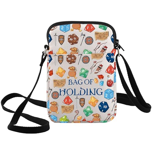 WZMPA Dungeon Dice Umhängetasche Dungeon Master Geschenktasche mit Schultertasche, D20 RPG Merchandise, Tasche mit Halterung von WZMPA