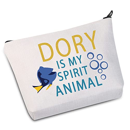 WZMPA Kosmetiktasche mit Fisch-Cartoon-Motiv, Ozeanfisch-Fans, Geschenk, Dory Is My Spirit, Tier-Make-up-Tasche mit Reißverschluss für Frauen und Mädchen (Dory Spirit), Dory Spirit Animal von WZMPA