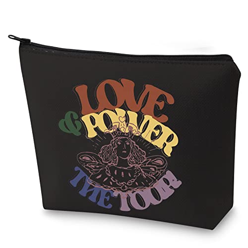 WZMPA Kosmetiktasche für Sänger, Konzert-Tour, Musik-Fans, Geschenk, Liebe & Power The Tour, Musik, Konzert, Reißverschluss-Tasche für Frauen und Mädchen, Love & Power, Passform von WZMPA