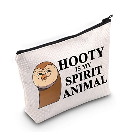 WZMPA Kosmetiktasche mit Eulen-Motiv, für Fans von Hooty is My Spirit, mit Reißverschluss, für Frauen und Mädchen, Hooty Spirit Animal, Passform: von WZMPA