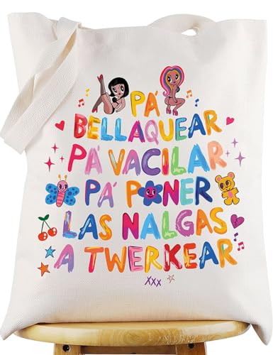 WZMPA Manana Sera Bonito Besties Wiederverwendbare Tasche Latin Song Lyric Geschenk Besties Song Inspired Canvas Umhängetasche, Pa Bella Tg, Einheitsgröße von WZMPA