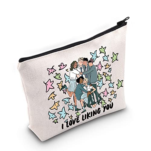 WZMPA Nick and Charlie Fans Kosmetiktasche Herzstopper Jungen Liebe Comic inspiriertes Geschenk I Love Liking You LGBT Comic Reißverschlusstasche für Damen und Mädchen, I Love Liking You, Passform von WZMPA