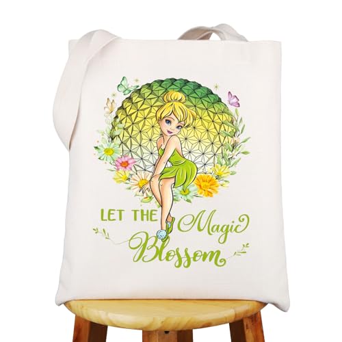 WZMPA Prinzessin Tinker Bell Tragetasche Märchen Fans Geschenk Let The Magic Blossom Tinker Bell Umhängetasche für Filmfans, Blossom Tinker Bell Tg, Large von WZMPA