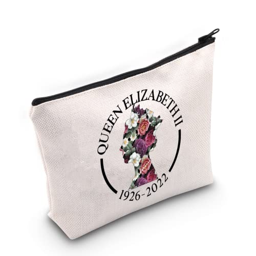 WZMPA Queen Elizabeth Kosmetiktasche für Königin Elizabeth Fans Geschenke Elizabeth II Rip Souvenirs Queen Elizabeth 1926–2022 Reißverschlusstasche für Frauen und Mädchen, Queen 1926, Passform von WZMPA