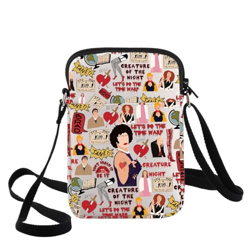 WZMPA Rocky Show Musical Crossbody Bag Dr. Frank-N-Furter & Janet Fans Geschenk Let's Do The Time Warp Rocky Umhängetasche Horror Rocky Merch, Janet Cb, medium von WZMPA