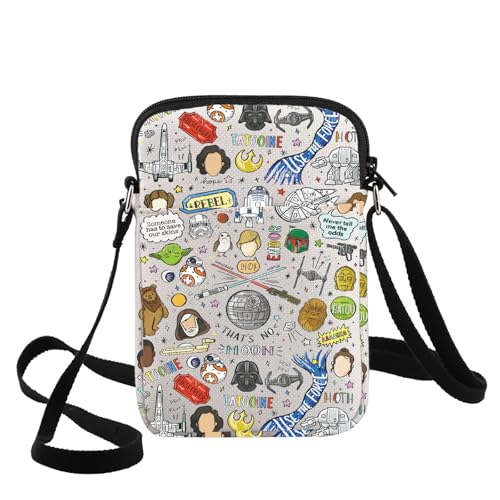 WZMPA Star Movie Umhängetasche Prinzessin Leia Fans Geschenk That's No Moon Death Star Verstellbarer Riemen Tasche Darth Vader Merch, Rebel Cb, medium von WZMPA