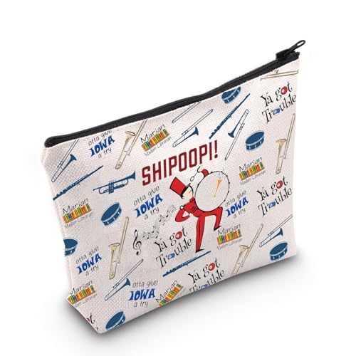 WZMPA The Music Man Kosmetiktasche Marian Paroo & Harold Hill Fans Geschenk Shipoopi Musical Make-up Reißverschluss Beutel Tasche Broadway Music Man Merch, SHIPOOPI, Fit von WZMPA