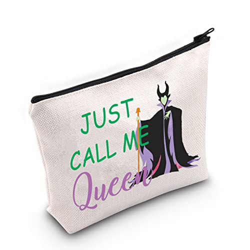 WZMPA Kosmetiktasche mit Aufschrift "Villain Film Evil Queen", Geschenke, Just Call Me Queen, mit Rei?verschluss, f?r Frauen und M?dchen, Call Me Queen von WZMPA