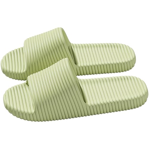 WZNKXFC Badelatschen Herren Damen Rutschfeste Badeschlappen Pool Hausschuhe FÜR Drinnen Und Draußen FÜR Spa Fitnessstudio Strand Slipper Green EU Size 38-39 von WZNKXFC