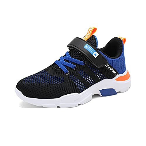 WZRUISEN Kinderschuhe Sportschuhe Einzellaufschuhe für Jungen atmungsaktive Mesh-Kinderschuhe Blau EU 28 von WZRUISEN