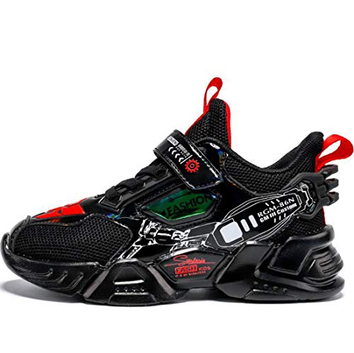 WZRUISEN Kinder Sportschuhe Mode Kleine Jungen Freizeitschuhe Kinder Sportschuhe 28 EU Schwarz von WZRUISEN