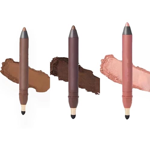 2-in-1 Eyeliner & Lidschatten, Highlighter, matter Eyeliner-Stift, Lang anhaltender, wischfester Halt, wasserfest und schweißfest, Make-up für Frauen von WZTFWCHSTH