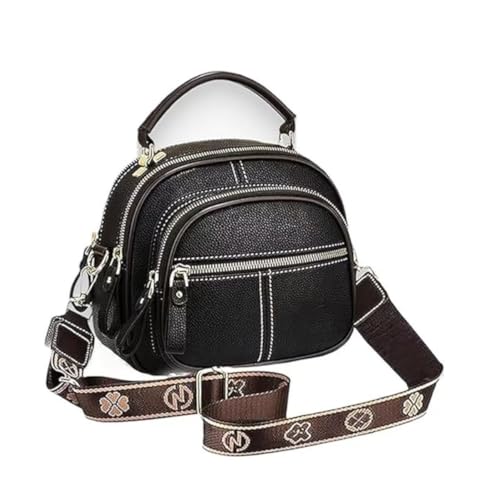 WZTFWCHSTH Umhängetasche, klassische Leder-Umhängetasche mit mehreren Fächern, klassische Multifunktionstasche, verstellbarer breiter Schultergurt, für Arbeit und Reisen von WZTFWCHSTH