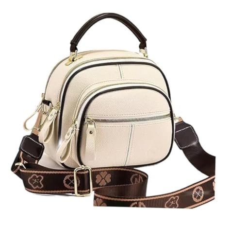 WZTFWCHSTH Umhängetasche, klassische Leder-Umhängetasche mit mehreren Fächern, klassische Multifunktionstasche, verstellbarer breiter Schultergurt, für Arbeit und Reisen von WZTFWCHSTH