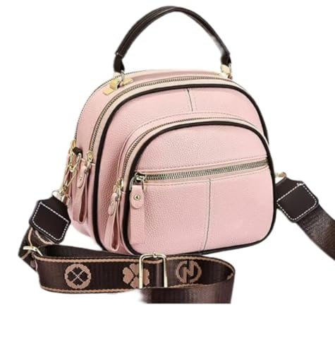 WZTFWCHSTH Umhängetasche, klassische Leder-Umhängetasche mit mehreren Fächern, klassische Multifunktionstasche, verstellbarer breiter Schultergurt, für Arbeit und Reisen von WZTFWCHSTH