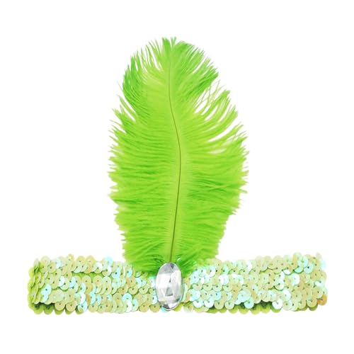 Damen Feder Pailletten Stirnband 20er Jahre Accessoires Kopfschmuck Vintage Haarband Abschlussball Hochzeit Haarschmuck für Damen Feder Kopfbedeckung Kopfschmuck Abschlussball (Light Green, One Size) Damen Feder Pailletten Stirnband 20er Jahre Accessoires Kopfschmuck Vintage Haarband Abschlussball Hochzeit Haarschmuck für Damen Feder Kopfbedeckung Kopfschmuck Abschlussball (Light Green, One Size) von WZXGNGNCA