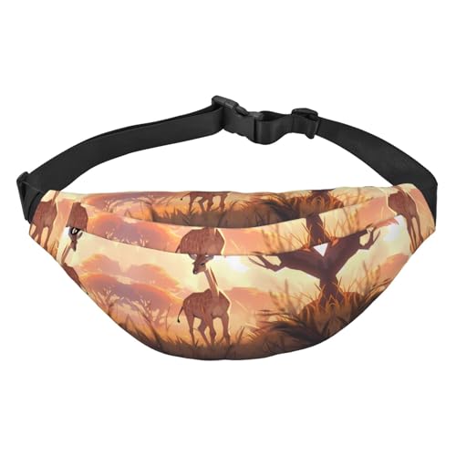 Afrikanische Savanne Giraffe Kalb Reise Mode Hüfttasche geeignet für Sport, Laufen, Radfahren, Reisen, Angeln, Jungen, große Crossbody-Hüfttasche Afrikanische Savanne Giraffe Kalb Reise Mode Hüfttasche geeignet für Sport, Laufen, Radfahren, Reisen, Angeln, Jungen, große Crossbody-Hüfttasche von WZYCWB