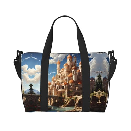 Anime Castle Sky Damen Handtaschen Crossbody Reisetasche Casual Handtasche mit Reißverschluss Geeignet für Arbeit Reisen Fitness Reisen Schwarz Einheitsgröße Anime Castle Sky Damen Handtaschen Crossbody Reisetasche Casual Handtasche mit Reißverschluss Geeignet für Arbeit Reisen Fitness Reisen Schwarz Einheitsgröße von WZYCWB