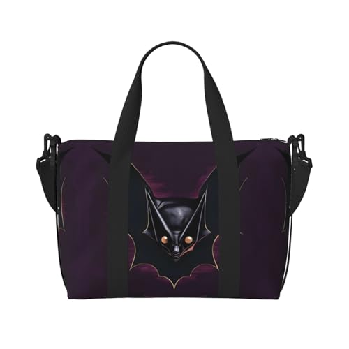 Black Ghost Bat Damen Handheld Crossbody Reisetasche Casual Handtasche mit Reißverschluss Geeignet für Arbeit Reisen Fitness Reisen Schwarz Einheitsgröße Black Ghost Bat Damen Handheld Crossbody Reisetasche Casual Handtasche mit Reißverschluss Geeignet für Arbeit Reisen Fitness Reisen Schwarz Einheitsgröße von WZYCWB