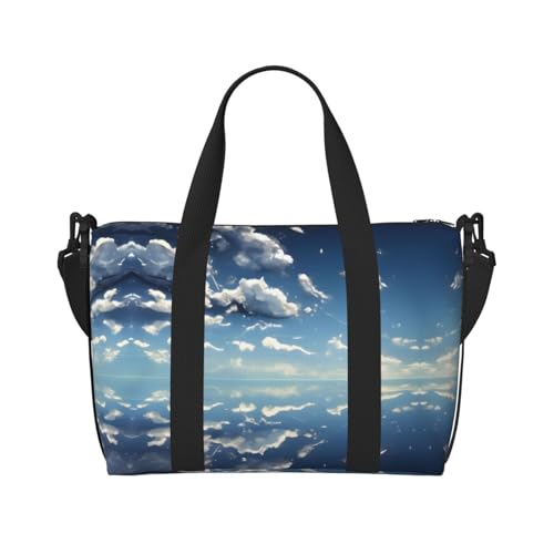Blauer Himmel und weiße Wolken Damen Handtasche Crossbody Reisetasche Casual Handtasche mit Reißverschluss Geeignet für Arbeit, Reisen, Fitness, Reisen Blauer Himmel und weiße Wolken Damen Handtasche Crossbody Reisetasche Casual Handtasche mit Reißverschluss Geeignet für Arbeit, Reisen, Fitness, Reisen von WZYCWB