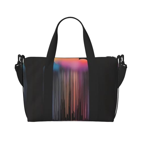 Bunte Regenbogen-Regen-Damen-Umhängetasche, Umhängetasche, lässige Handtasche mit Reißverschluss, geeignet für Arbeit, Reisen, Fitness, Reisen von WZYCWB
