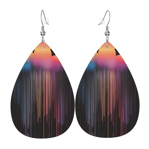 Bunte Regenbogen-Regenleder-Ohrringe, europäischer und amerikanischer Stil, Ohrringe für junge Frauen, Geburtstagsgeschenke/Valentinstagsgeschenke Bunte Regenbogen-Regenleder-Ohrringe, europäischer und amerikanischer Stil, Ohrringe für junge Frauen, Geburtstagsgeschenke/Valentinstagsgeschenke von WZYCWB