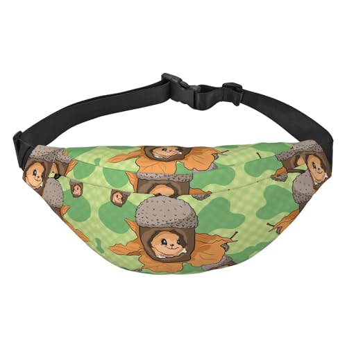 Cartoon-Eichhörnchen-Reise-Hüfttasche, geeignet für Sport, Laufen, Radfahren, Reisen, Angeln, Jungen, große Crossbody-Hüfttasche Cartoon-Eichhörnchen-Reise-Hüfttasche, geeignet für Sport, Laufen, Radfahren, Reisen, Angeln, Jungen, große Crossbody-Hüfttasche von WZYCWB