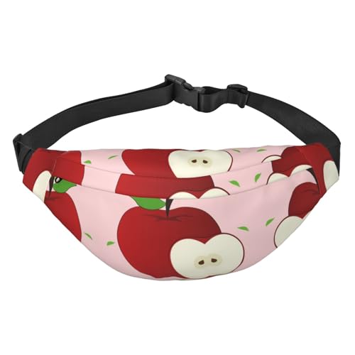 Cartoon-Gürteltasche mit roten Früchten, geeignet für Sport, Laufen, Radfahren, Reisen, Angeln, Jungen, große Crossbody-Hüfttasche Cartoon-Gürteltasche mit roten Früchten, geeignet für Sport, Laufen, Radfahren, Reisen, Angeln, Jungen, große Crossbody-Hüfttasche von WZYCWB