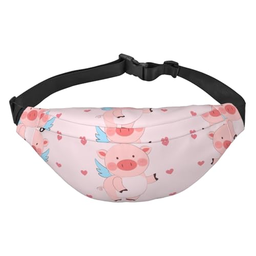 Cartoon-Hüfttasche mit fliegendem Schwein, geeignet für Sport, Laufen, Radfahren, Reisen, Angeln, Jungen, große Umhängetasche Cartoon-Hüfttasche mit fliegendem Schwein, geeignet für Sport, Laufen, Radfahren, Reisen, Angeln, Jungen, große Umhängetasche von WZYCWB
