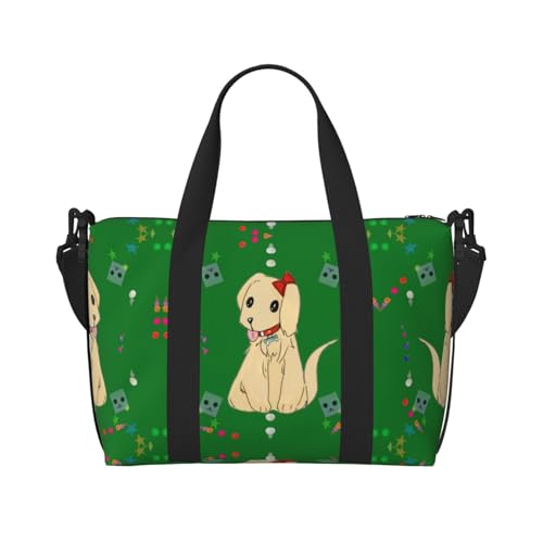 Cartoon Hund auf Gras Damen Handheld Crossbody Reisetasche Casual Handtasche mit Reißverschluss Geeignet für Arbeit Reisen Fitness Reisen Schwarz Einheitsgröße Cartoon Hund auf Gras Damen Handheld Crossbody Reisetasche Casual Handtasche mit Reißverschluss Geeignet für Arbeit Reisen Fitness Reisen Schwarz Einheitsgröße von WZYCWB