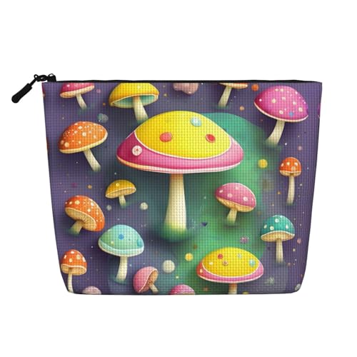 Colorful Dream Mushroom Damen Kultur- und Kosmetiktasche, Unisex-Kulturbeutel, Aufbewahrungstasche für Körperpflege, Schwarz, Einheitsgröße Colorful Dream Mushroom Damen Kultur- und Kosmetiktasche, Unisex-Kulturbeutel, Aufbewahrungstasche für Körperpflege, Schwarz, Einheitsgröße von WZYCWB
